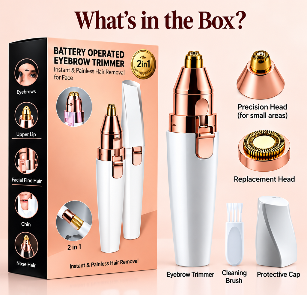 2-in-1 Eyebrow & Facial Hair Trimmer